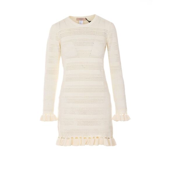 Twinset Dresses & Skirts - Twinset Women Short Knitted Dress With Ruffles